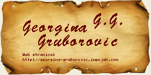 Georgina Gruborović vizit kartica